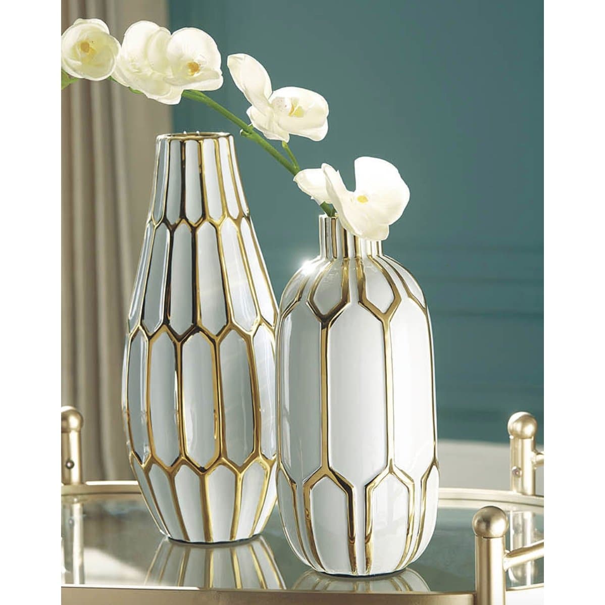Glazed Ceramic Vases (Set of 2) - HER Home Design Boutique
